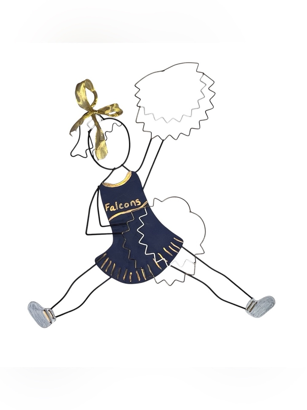 Cheerleader Metal wire wall art hanging cheerleading customize cheer